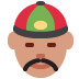 Man with chinese cap