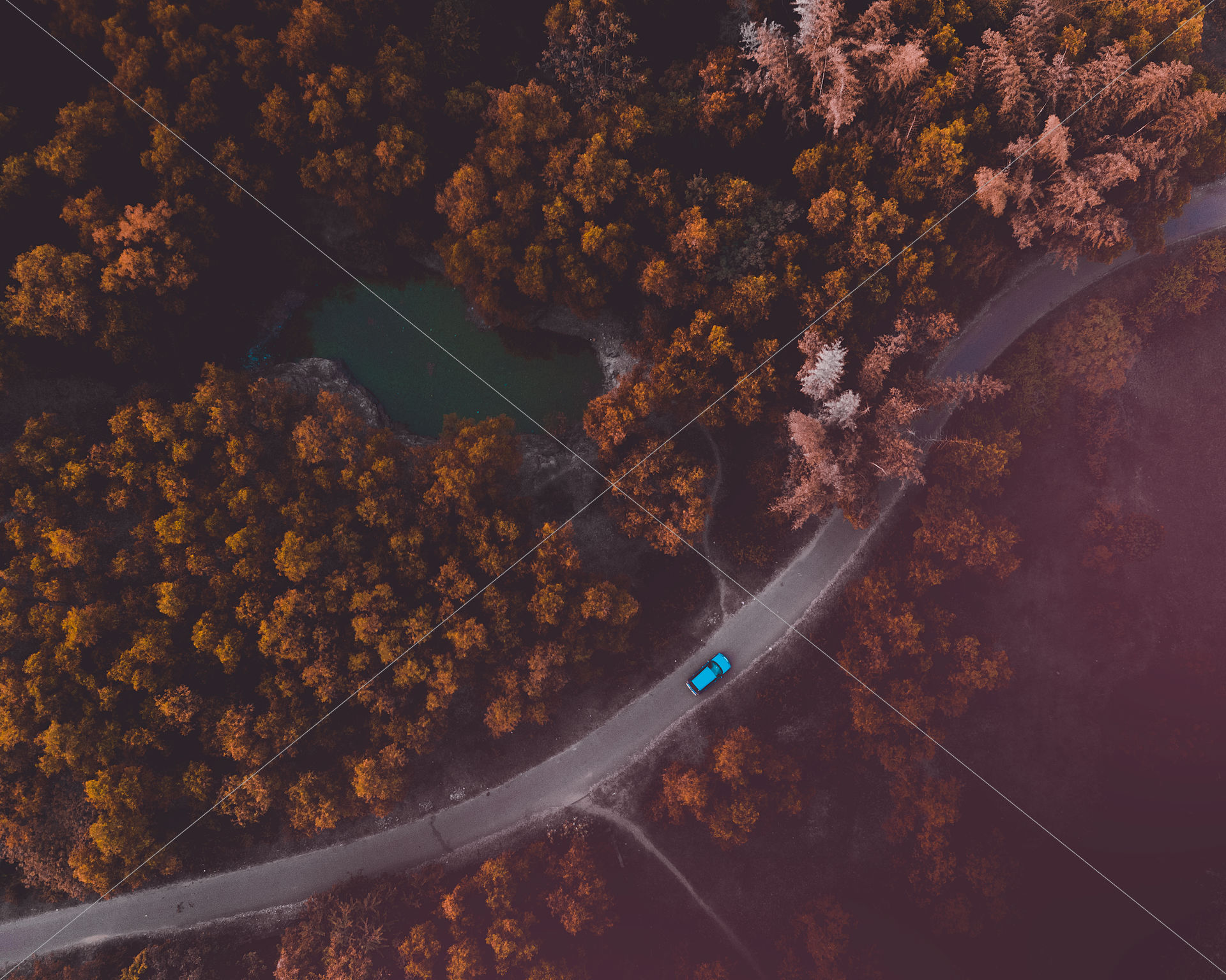 blue car