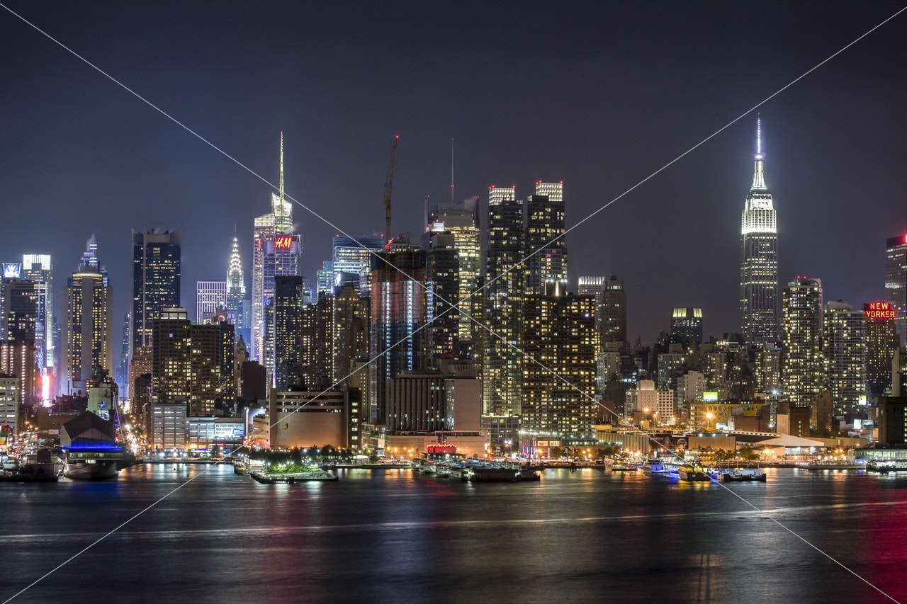 city lights under night sky