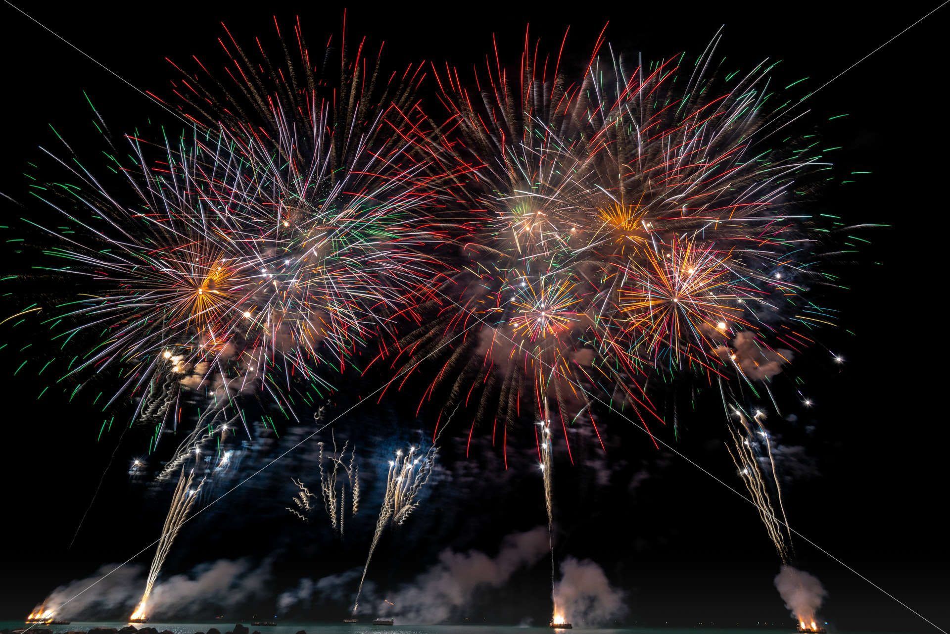 fireworks on night sky