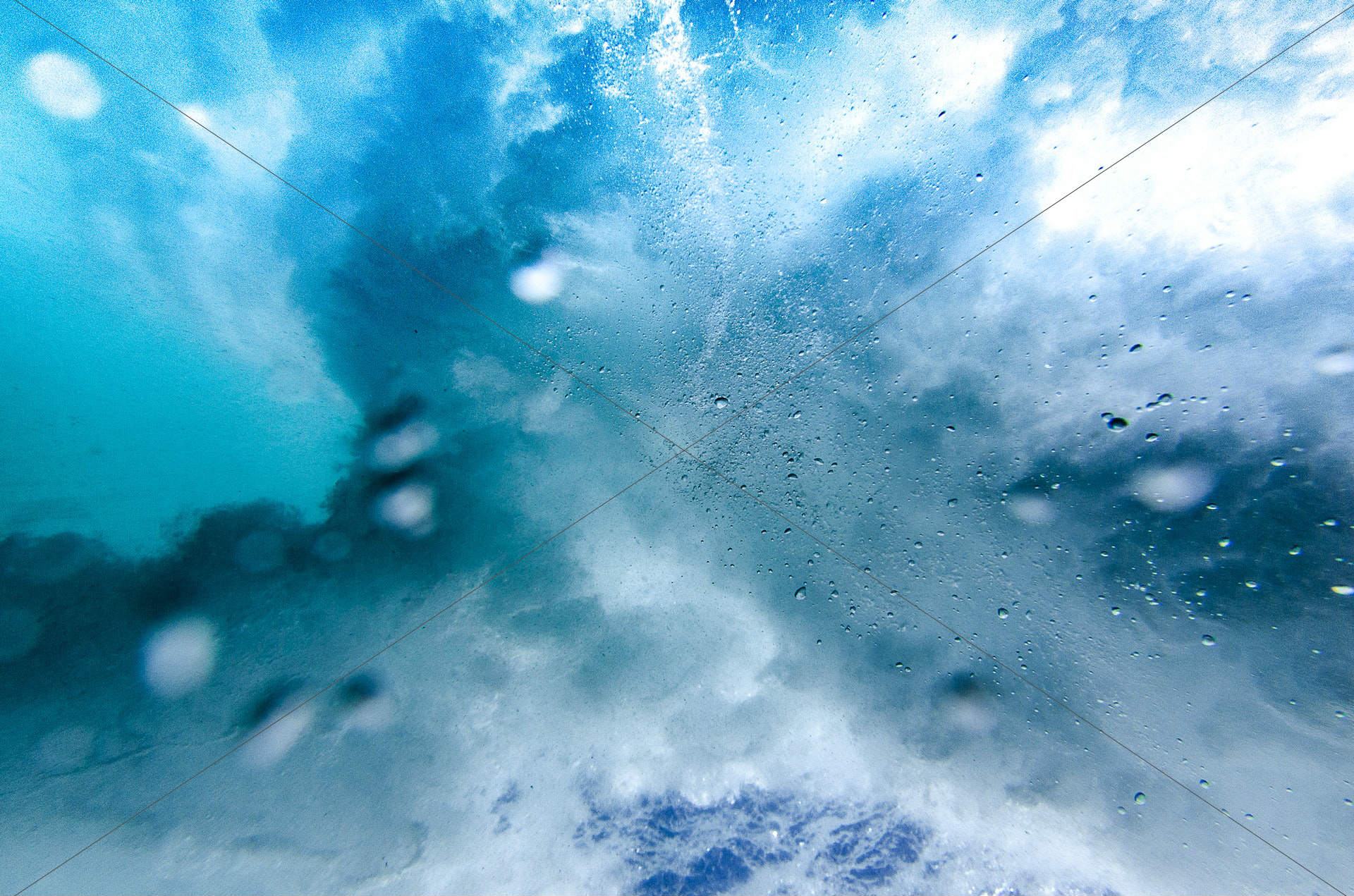 white and blue bubbles